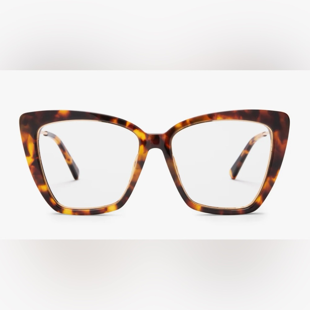 Diff Eyewear Becky IV Amber Tortoise Blue Light Technology Glasses